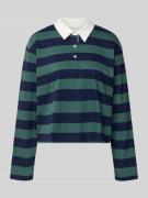 GAP Longsleeve mit Polokragen in Dunkelgruen, Größe XS