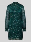 Apricot Minikleid mit Stehkragen und rückseitigem Knopfverschluss in D...