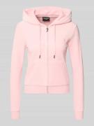 Juicy Couture Sweatjacke mit Logo-Stitching Modell 'ROBERTSON' in Rosa...
