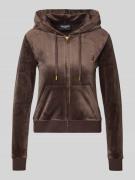 Juicy Couture Sweatjacke mit Logo-Stitching Modell 'ROBERTSON' in Dunk...