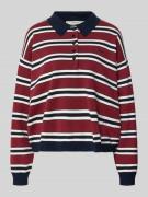 Gestuz Oversized Longsleeve mit Polokragen Modell 'paige' in Dunkelrot...