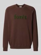Forét Sweatshirt mit Label-Applikation Modell 'SPRUCE' in Mittelbraun,...