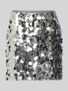 Vila Minirock mit Paillettenbesatz Modell 'CHAYA' in Silber, Größe 34