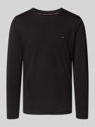 Tommy Hilfiger Slim Fit Langarmshirt aus Baumwoll-Mix in Black, Größe ...