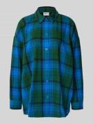 Jake*s Casual Relaxed Fit Hemdbluse mit Manschetten in Blau, Größe 36