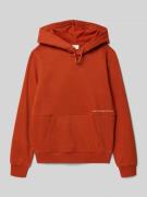 s.Oliver RED LABEL Regular Fit Hoodie aus Baumwoll-Mix in Terra, Größe...