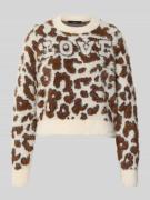 Vero Moda Regular Fit Strickpullover mit Allover-Muster Modell 'JUNGLE...