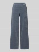 Marc O'Polo Wide Leg Hose aus Baumwoll-Mix in Rauchblau, Größe 34