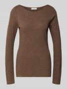 Marc O'Polo Slim Fit Langarmshirt aus reiner Baumwolle in Mittelbraun,...