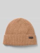 Barbour Beanie aus Woll-Mix Modell 'CARLTON' in Beige, Größe 1