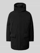 HUGO Mantel mit Kapuze in Black, Größe XL