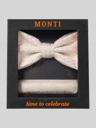 Monti Fliege und Einstecktuch im Set aus reiner Seide in Beige, Größe ...