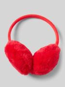 Pieces Ohrenwärmer mit Webfell-Optik Model 'JEANEL' in Rot, Größe 1