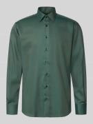 ETERNA Modern Fit Businesshemd mit Knopfleiste in Dunkelgruen, Größe 3...
