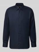 ETERNA Comfort Fit Businesshemd mit Knopfleiste in Marine, Größe 40
