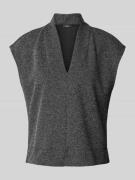 OPUS Regular Fit Blusenshirt mit V-Ausschnitt Modell 'Gapla' in Dunkel...