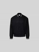 MAISON KITSUNÉ Blouson mit gerippten Abschlüssen in Black, Größe L