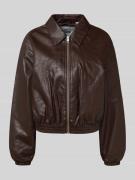 JJXX Jacke in Leder-Optik Modell 'JODY' in Dunkelbraun, Größe L