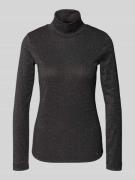 Marc Cain Longsleeve mit Stehkragen in Dunkelgrau, Größe 34