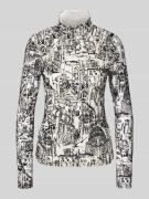 Marc Cain Longsleeve mit Stehkragen in Sand, Größe 40