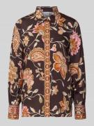 Emily Van den Bergh Regular Fit Hemdbluse aus reiner Viskose in Dunkel...