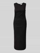 Vila Midikleid mit Rundhalsausschnitt Modell 'MINNA' in Black, Größe L