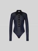 Self-Portrait Bodysuit im semitransparentem Design in Dunkelblau, Größ...
