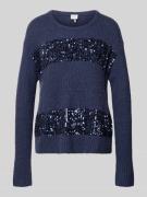 Brax Strickpullover mit Pailletten Modell 'LISA' in Dunkelblau, Größe ...