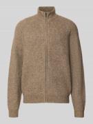 MCNEAL Strickjacke mit Reißverschluss in Mittelbraun Mel, Größe XL