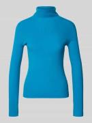 Marc Cain Longsleeve mit Rollkragen in Ocean, Größe 34