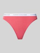 TOMMY HILFIGER String aus Baumwoll-Mix mit Label-Schriftzug in Pink, G...
