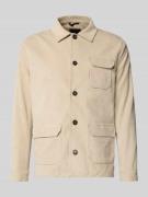 Zuitable Regular Fit Overshirt mit Umlegekragen Modell 'John' in Beige...