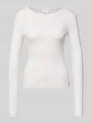 Gina Tricot Longsleeve mit Rundhalsausschnitt in Hellgrau Melange, Grö...