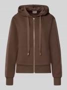 Guess Sweatjacke mit Kapuze in Schoko, Größe L