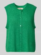 MOS MOSH Strickweste aus Woll-Mix mit Rundhalsausschnitt in Gruen, Grö...