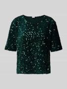 Brax Relaxed Fit T-Shirt mit Allover-Pailletten-Besatz Modell 'Cara' i...