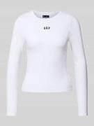 GAP Longsleeve mit Label-Stitching in Weiss, Größe XL