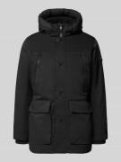 Tom Tailor Regular Fit Parka mit Pattentaschen in Black, Größe L