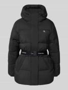 Calvin Klein Jeans Steppmantel mit Kapuze in Black, Größe L