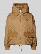 Marc O'Polo Oversized Steppjacke mit Kapuze in Camel, Größe 34