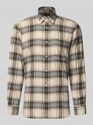 camel active Regular Fit Freizeithemd aus Flanell mit Label-Stitching ...