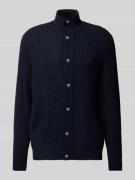 Brax Regular Fit Strickjacke mit Viskose-Anteil Modell 'Jeff' in Marin...