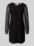 Apricot Minikleid mit Rundhalsausschnitt in Black, Größe S