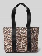 HUGO Henkeltasche mit Animal Print in Beige, Größe 1