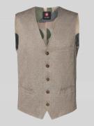 CG - Club of Gents Weste mit V-Ausschnitt Modell 'Mosley' in Beige, Gr...