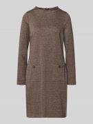 More & More Knielanges Kleid mit Stehkragen in Dunkelbraun, Größe 34