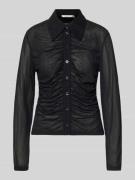 Gestuz Hemdbluse mit Knopfleiste Modell 'abbie' in Black, Größe S