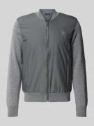 Polo Ralph Lauren Regular Fit Sweatjacke aus reiner Wolle in Mittelgra...