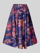 miss goodlife Midi Rock mit gelegten Falten Modell 'Happy' in Marine, ...