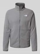 The North Face Sweatjacke mit Label-Stitching in Hellgrau, Größe S